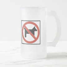 Chien n'a pas laissé/aucun animal familier signe d tasse à café