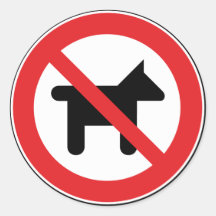 Chien n'a pas permis l'autocollant