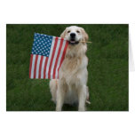 Chien patriotique personnalisable cartes de vœux