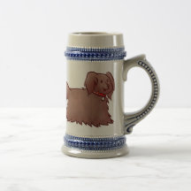 Chien pelucheux adorable mugs à café