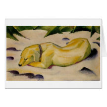 Chien se situant dans la neige - Franz Marc Cartes De Vœux