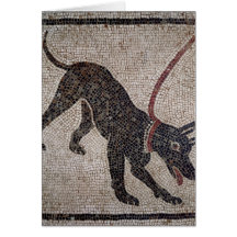 Chien sur une laisse, de Pompeii Carte De Vœux