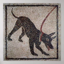 Chien sur une laisse, de Pompeii Poster