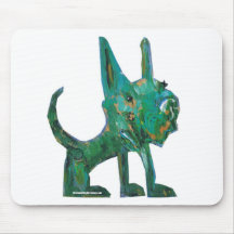 chien vert heureux tapis de souris