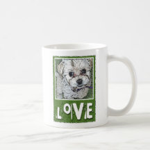 CHIEN : Yeux fous Multi-Poo d'amour de chiot Mug