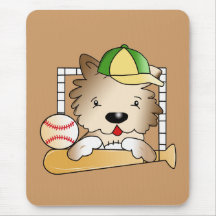 Chienchien de base-ball tapis de souris
