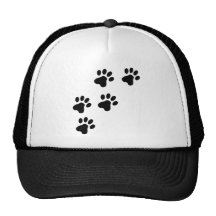 chienchien mignon noir de pattes de chien casquette