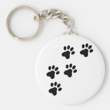chienchien mignon noir de pattes de chien porte-clés
