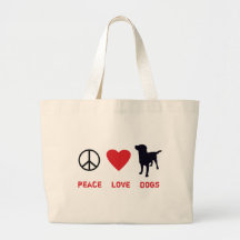 Chiens d'amour de paix sacs