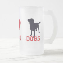 Chiens d'amour de paix tasses