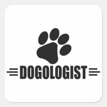 Chiens humoristiques d'amour d'I Stickers Carrés