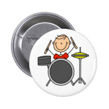 Chiffre bouton de bâton de batteur badges