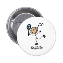 Chiffre de bâton de badminton badges