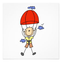 Chiffre de bâton de parachutisme invitations
