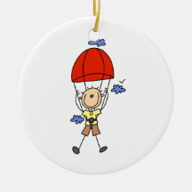 Chiffre de bâton de parachutisme ornements de noël