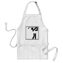 Chiffre de golfeur tablier