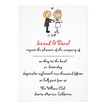 Chiffre faire-part de mariage de bâton