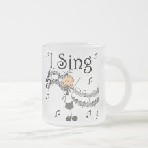 Chiffre fille de bâton je chante le T-shirts et le Tasses À Café