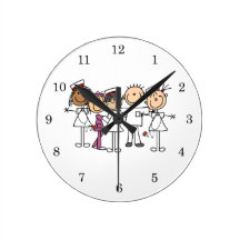 Chiffre horloge murale de bâton de cowboy - custom
