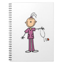 Chiffre infirmière de bâton de brune carnets à spirale