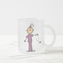 Chiffre infirmière de bâton de brune tasse