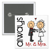 Chiffre M. et Mme Always de bâton de couples de ma Badge
