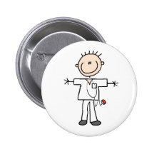Chiffre masculin bouton de bâton d'infirmière badge avec épingle