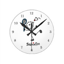 Chiffre masculin de base badminton de bâton