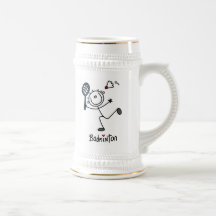 Chiffre masculin de base badminton de bâton tasse
