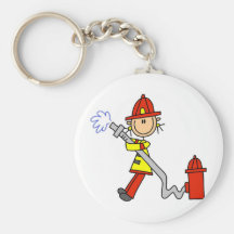 Chiffre sapeur-pompier de bâton avec le tuyau porte-clef