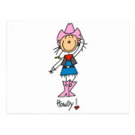 Chiffre T-shirts et cadeaux de bâton de cow-girl Cartes Postales