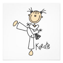 Chiffre T-shirts et cadeaux de bâton de karaté de  Invitations Personnalisées