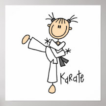 Chiffre T-shirts et cadeaux de bâton de karaté de  Affiches