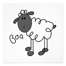 Chiffre T-shirts et cadeaux de bâton de moutons Invitations Personnalisées