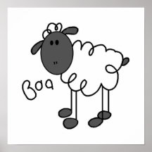 Chiffre T-shirts et cadeaux de bâton de moutons Affiche