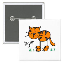 Chiffre T-shirts et cadeaux de bâton de tigre Badges