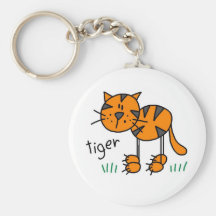 Chiffre T-shirts et cadeaux de bâton de tigre Porte-clés