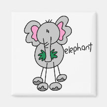 Chiffre T-shirts et cadeaux de bâton d'éléphant Aimant