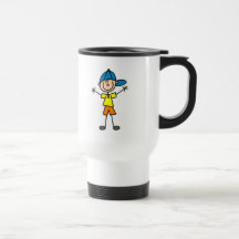 Chiffre tasse de bâton de garçon