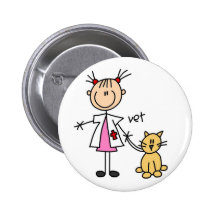 Chiffre vétérinaire bouton de bâton badges