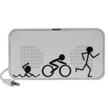 Chiffres de bâton de triathlon haut-parleur mp3