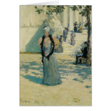 Childe Hassam - caractères à la lumière du soleil Cartes De Vœux