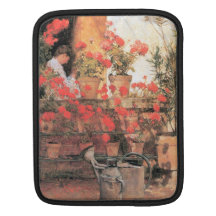 Childe Hassam - géraniums rouges Poches Pour iPad