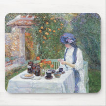 Childe Hassam - le service à thé de Terre-Cuits Tapis De Souris