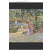 Childe Hassam - l'escalier au Central Park Cartes De Vœux