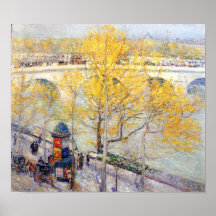 Childe Hassam - Pont royal, Paris Posters