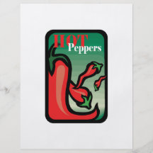Chilis du graphique deux des textes de piment tract personnalisé