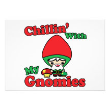 Chillin avec mon champignon de gnome de Gnomies Ka Invitation Personnalisée