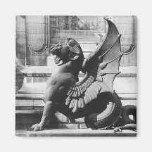 Chimères de la fontaine de St Michel, Paris Magnets Pour Réfrigérateur