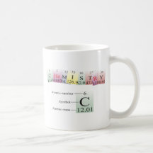 Chimie écrite avec des éléments mugs à café